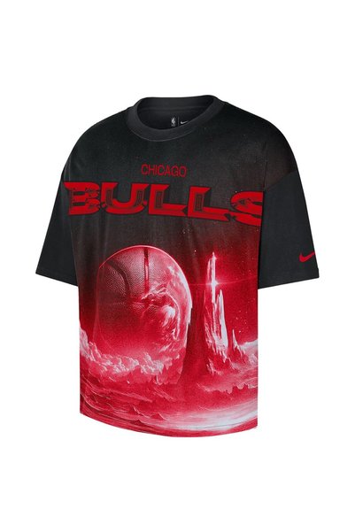 Nike Ανδρικό T-shirt Chicago Bulls Courtside NBA Boxy