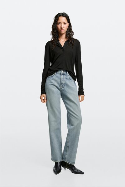 Massimo Dutti Yüksek straight fit jean