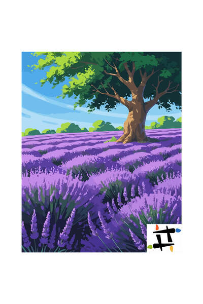 Painting-numbers Set pictura pe numere Oaza tacerii parfumate 6670, panza pe ...