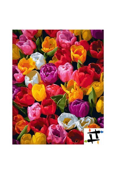 Painting-numbers Set pictura pe numere Mozaicul Petalelor 6606, panza pe rama...