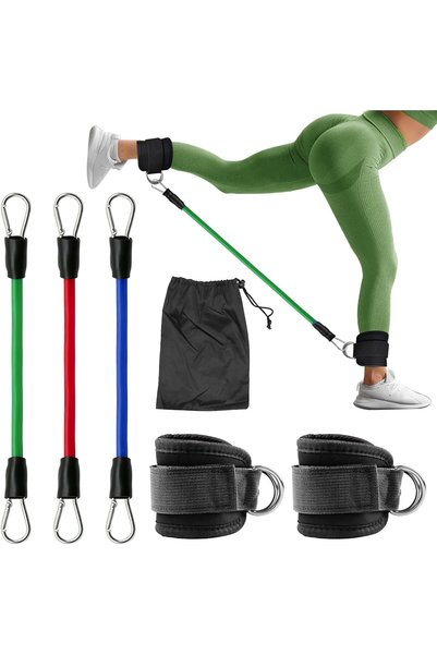 GENERAL Ankle Resistance Bands with Cuffs for Leg and Butt Workout, Exercise ...