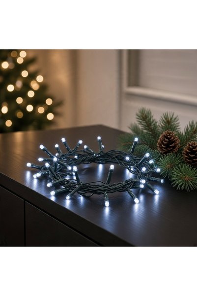 Ornament24 Instalatie de Craciun liniara 48 LED, 5 metri, alb rece, ghirlanda...
