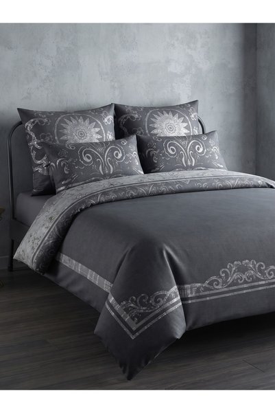 Lilya Home Double-Size Patterned Pique Bedspread Set and Bedspread Set - Gray...