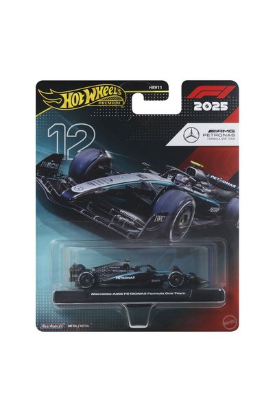 HOT WHEELS PREMIUM REAL RIDERS FORMULA 1 2024 ΜΕΤΑΛΛΙΚΟ ΑΥΤΟΚΙΝΗΤΟ MERCEDES A...