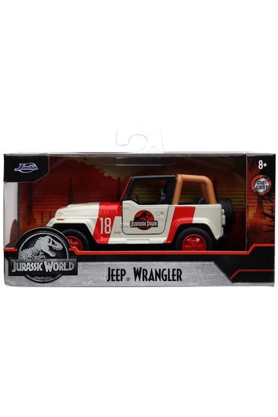 Jada Toys JURASSIC WORLD MASINUTA METALICA JEEP WRANGLER SCARA 1 LA 32