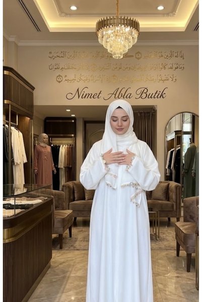 Nimet Abla Butik طقم فستان صلاة مطرز يدوياً