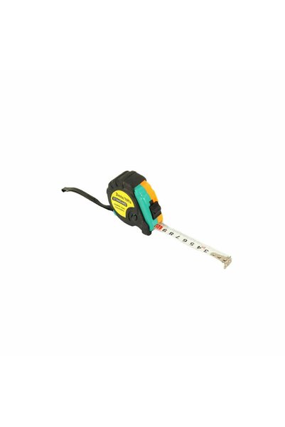 FOXMAG24 Tape Measure 3m, 25mm, Rubber-Coated, Yellow with Black