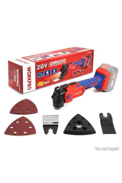 Workpro WP393006 20Volt Kömürsüz Şarjlı Devir Ayarlı Profesyonel Raspalama ve Zımpara (Aküsüz)
