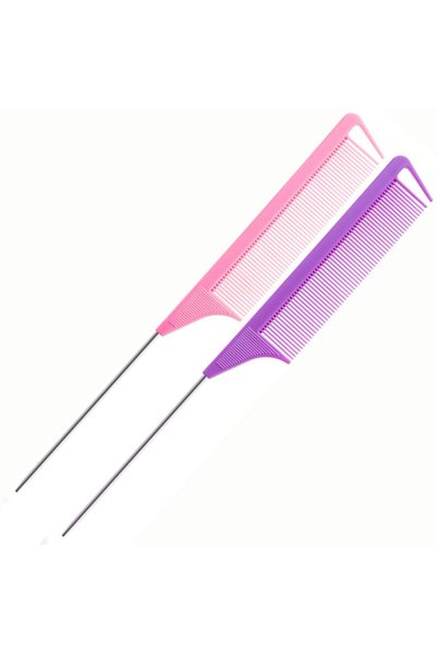 AQUAFALCON Rat Tail Combs Set,Salon Hair Stylists Metal Fine Tooth Parting Co...