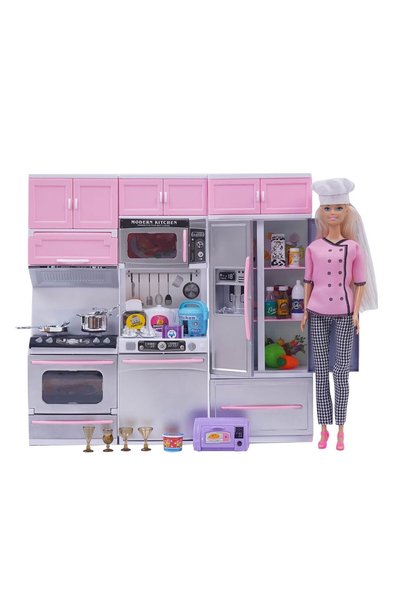 OEM Play Set Stove with Sound Lights & Chef Doll