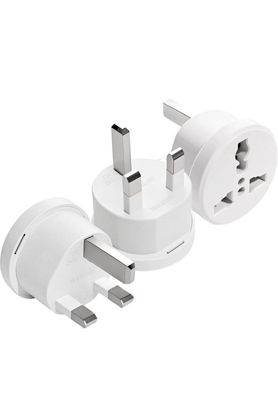 TERRIFI Type G Power Adapter for UK UAE Saudi Arabia and Ireland Outlets 3-Pi...