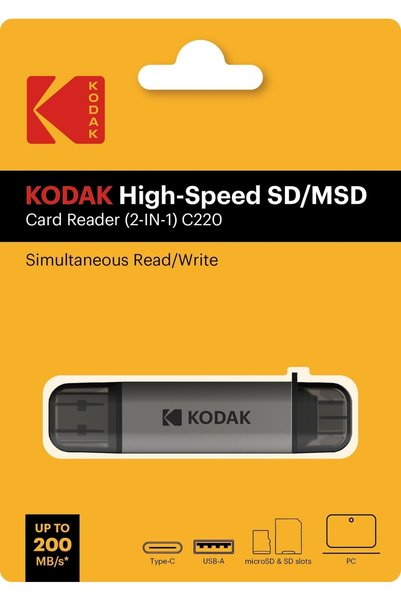 Kodak Sd and Micro Sd Card Reader (2-in-1) C220