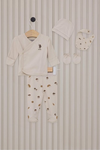U.S. Polo Assn. Kids Usb2037 5-piece baby hospital discharge set