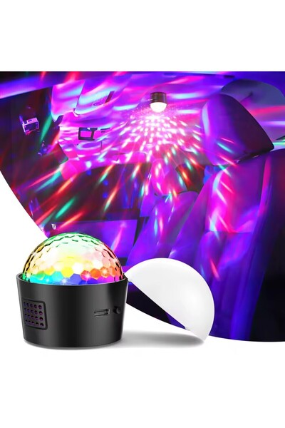 naniland.ro Party lamp with faceted dome that casts red, green and blue dots ...