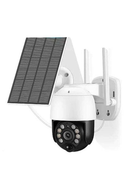 FOXMAG24 WiFi surveillance camera, solar panel, 2 antennas, 1080p, 350-degree...