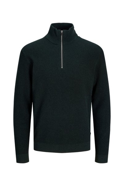 Jack & Jones Pulover bărbătesc cu fermoar la gât, din bumbac organic, JPRBLUS...