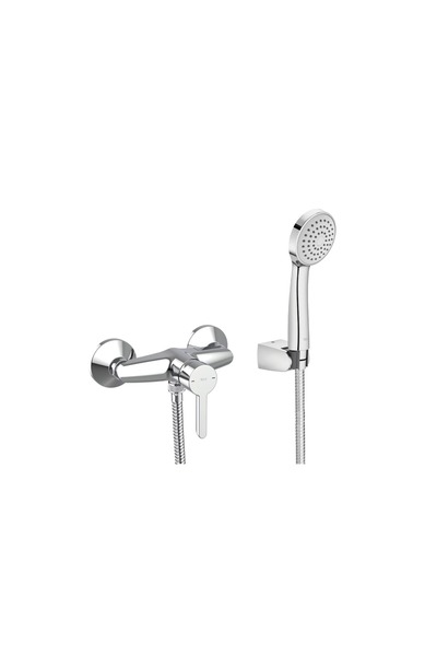 Roca Baterie de duș Saona, monocomandă, cu accesorii, crom