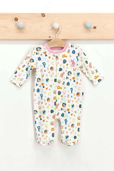 U.S. Polo Assn. U.S. Polo Assn. Long-Sleeved Baby Romper with Booties, Usb362.