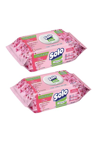 Solo Sakura Yüzey Temizlik Havlusu 100 Yaprak x2