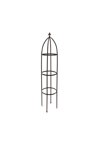 Relaxdays Suport obelisc pentru flori de grădină, 190 x 35 x 35 cm, maro, metal