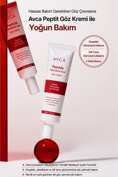 AVCA Traneksamik Asit Göz Altı Koyu Görünümü ve Kırışıklık Karşıtı Krem 30 mL