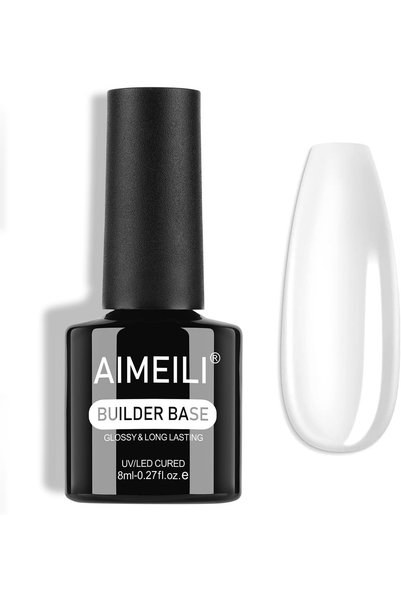 AIMEILI 8ml Clear Building Nail Gel - 7 in 1 Builder Base for Extension, Repa...