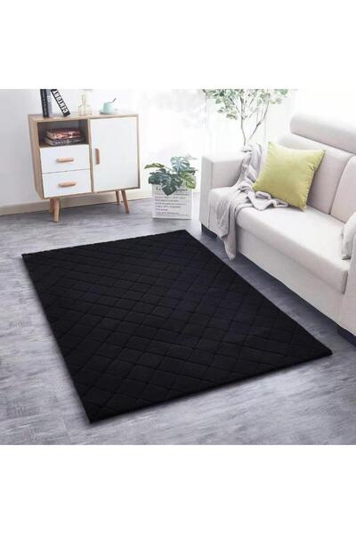 Heinner Covor din blană de iepure LAVI 200X300 CM NEGRU