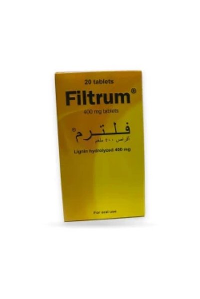 FILTRUM ليجنين مُحلَّل هيدرولياً، 400 ملغ – 20 قرصًا. |   الإسهال الحاد والتس...