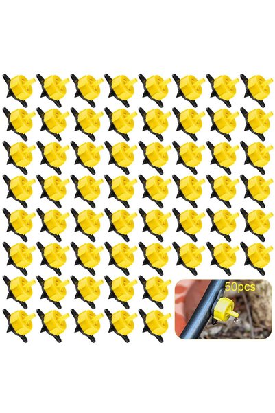 X SPRING Xspring Drip Irrigation Emitters, 50PCS 360 Degree Adjustable Irriga...