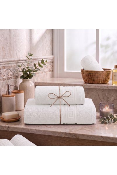 Ralex Set 2 prosoape de baie HoReCa 70x140 cm și 50x90 cm Bumbac 100%, Bordur...