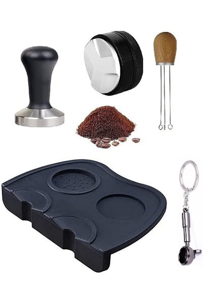 Generic Stainless Steel Flat Base Espresso Coffee Tamper Press and Espresso S...