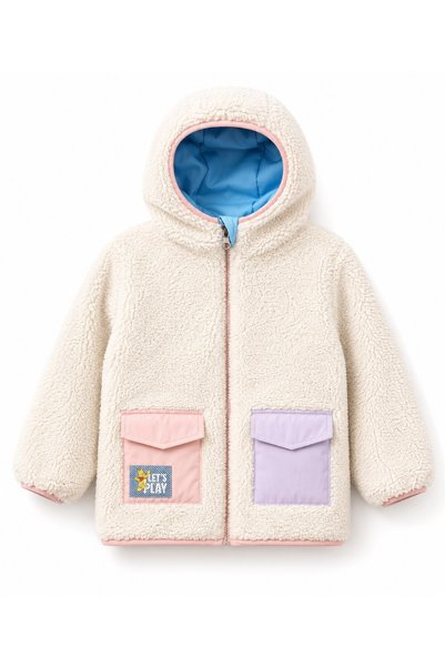 Haribo Licensed Double-Sided Children's Hooded Plush Teddy Jacket with Color ...