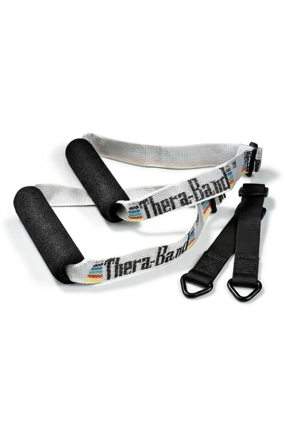 THERABAND Elastic Resistance Exercise Handles, Adjustable Nylon Strap Accesso...