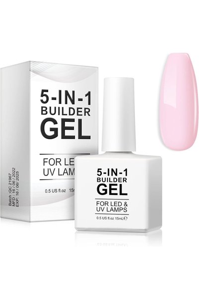 ALİVER Gel Nail Polish Builder for Nails, 5 in 1 Builder Base Strengthening, ...