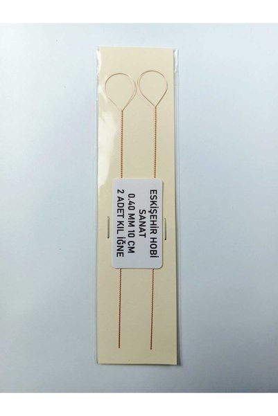 Eskişehir hobi sanat 0.40 Mm 10 Cm 2 Adet Kıl iğne , ( Burgulu iğne , Boncuk ...