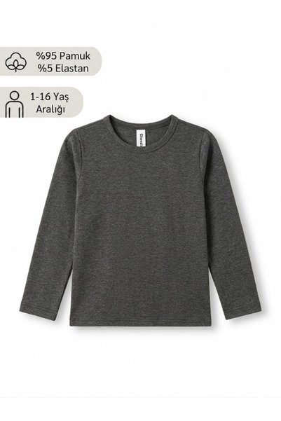 Panfilia Ages 1–16, 95% Cotton, Unisex Kids' Long-Sleeve T-Shirt / Basic T-Sh...