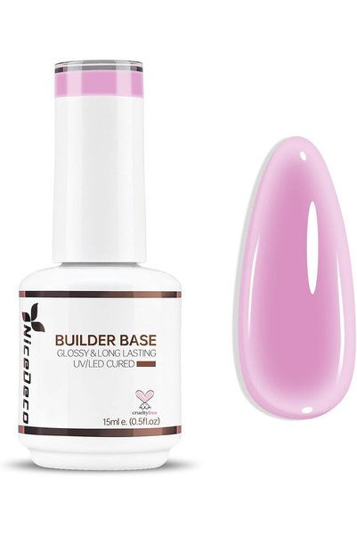 Nicedeco Builder Base Gel Nail Polish 15 ml, LED UV Cruelty Free, Vegan Build...