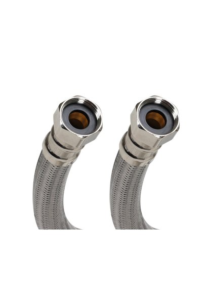 Fluidmaster موصل سخان المياه B1H12، من الفولاذ المقاوم للصدأ المضفر - 3/4 F.I...