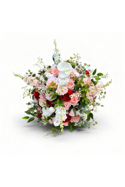 Ruyidecor Aranjament floral artificial, 60x60 cm, multicolor