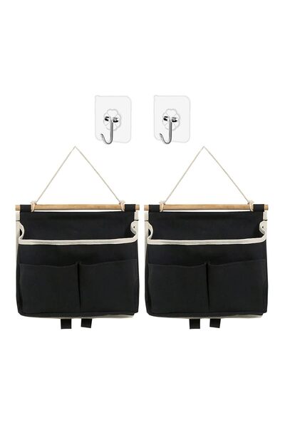 Bukela 2Pcs Wall Hanging Storage Caddy Bag Over Door Hanging Storage Bags Wal...