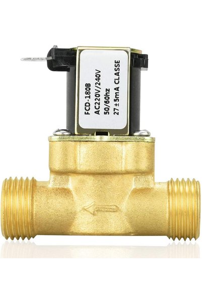 Generic 1/2" AC 220V Normally Closed Brass Electric Solenoid Water Valve - 2 ...