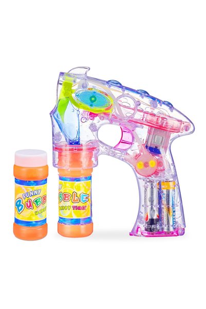 Relaxdays Pistol cu bule LED de la Relaxdays, albastru/roz/transparent, 18x14...