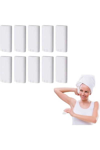 Khazna 10Pcs Empty Plastic Deodorant Container, 15ml 0.5 Oz Refillable Contai...