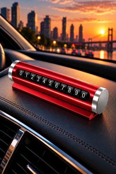 VIVOHOME In-Car Parking Phone Number Display, Adhesive, Rotating Digits, Styl...