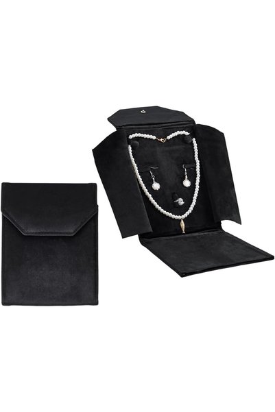 TERRIFI Velvet Necklace Storage Folder, Jewelry Travel Case, Necklace Display...