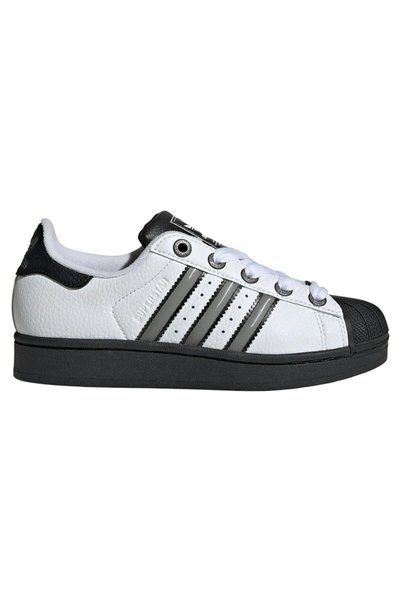 adidas Superstar II Alb Nor, Argintiu Mat, Miez Negru (GS)