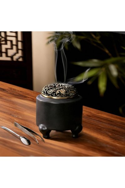 DoubleCare High-Temperature Ceramic Electric Incense Burner with LED Display,...