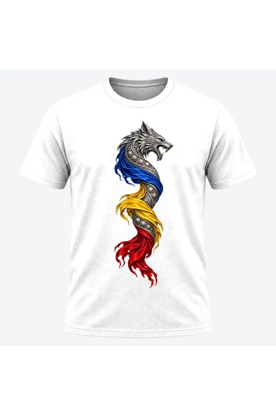 Malfini Tricou personalizat "Tricolor – Strajerul Carpatilor", Alb, Barbat, B...