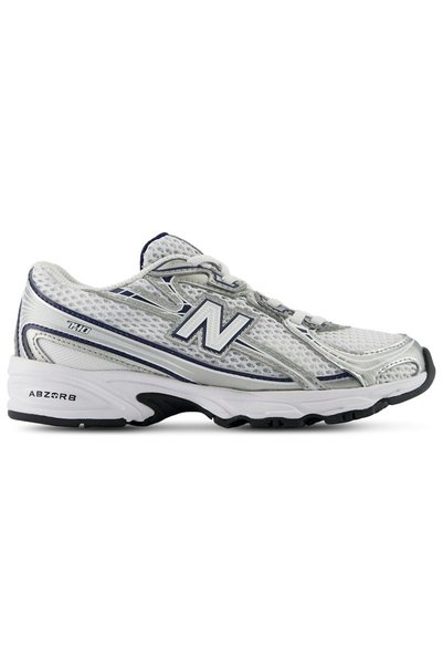 New Balance 740 Δαντέλα Bungee Λευκό Μεταλλικό Ασημί Ναυτικό (PS)