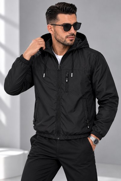 Last fashion Waterproof Men's Hooded Raincoat, Seasonal Jacket.